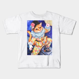 Harlequin Cat Kids T-Shirt